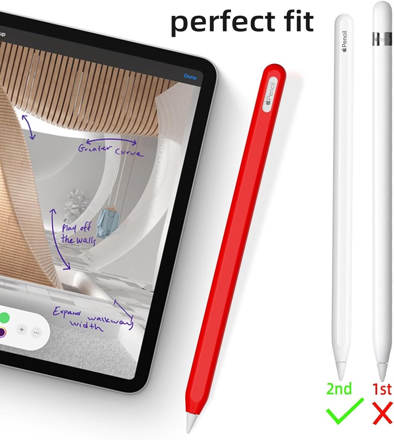 AKSHFETH Ultra Thin Silicone Skin Cover Compatible with Apple Pencil 2nd Gen, Protective Silicone Case for iPad Pro 11 12.9 inch 2018 Pencil Case Shockproof Soft Silicone Sleeve (Lavender Purple) - Image 1